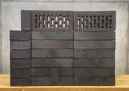 Special offer - 644rfkb – Cegła DF Czarny-antracytowy, czarna Engoba (z plamami węglowymi)